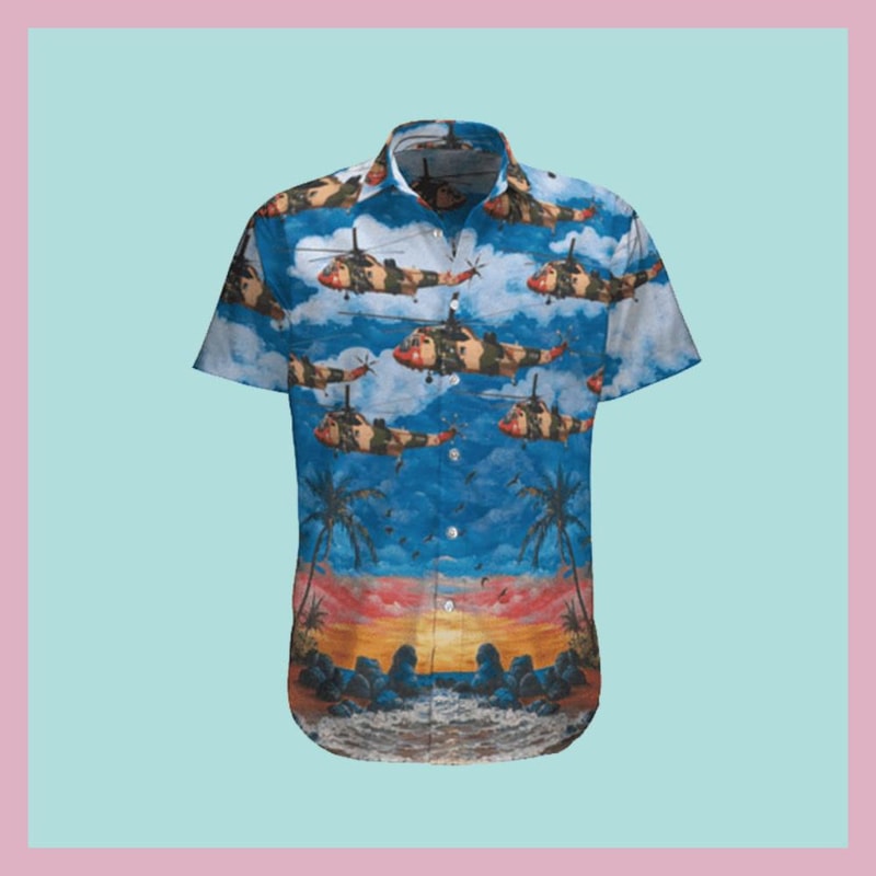 Belgian Air Force Westland Sea King Mk48 Hawaiian Shirt.jpg