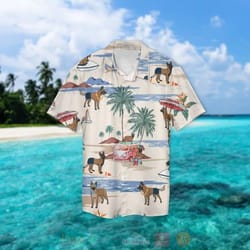 belgian malinois summer beach hawaiian shirt