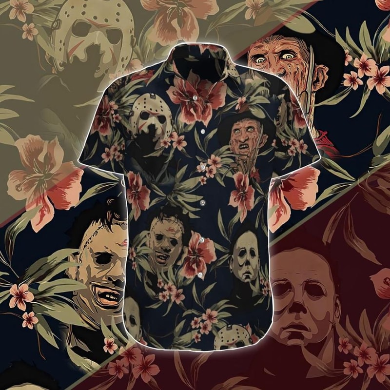 Best Halloween Horror Movies Killer Face Hawaiian Shirt.jpg