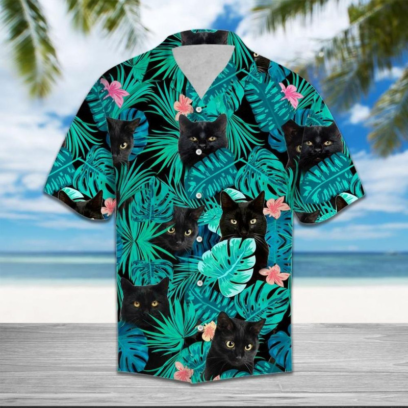 Black Cat Tropical Hawaiian Shirt.jpg