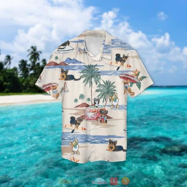 Black Poodle Summer Beach Hawaiian Shirt.jpg