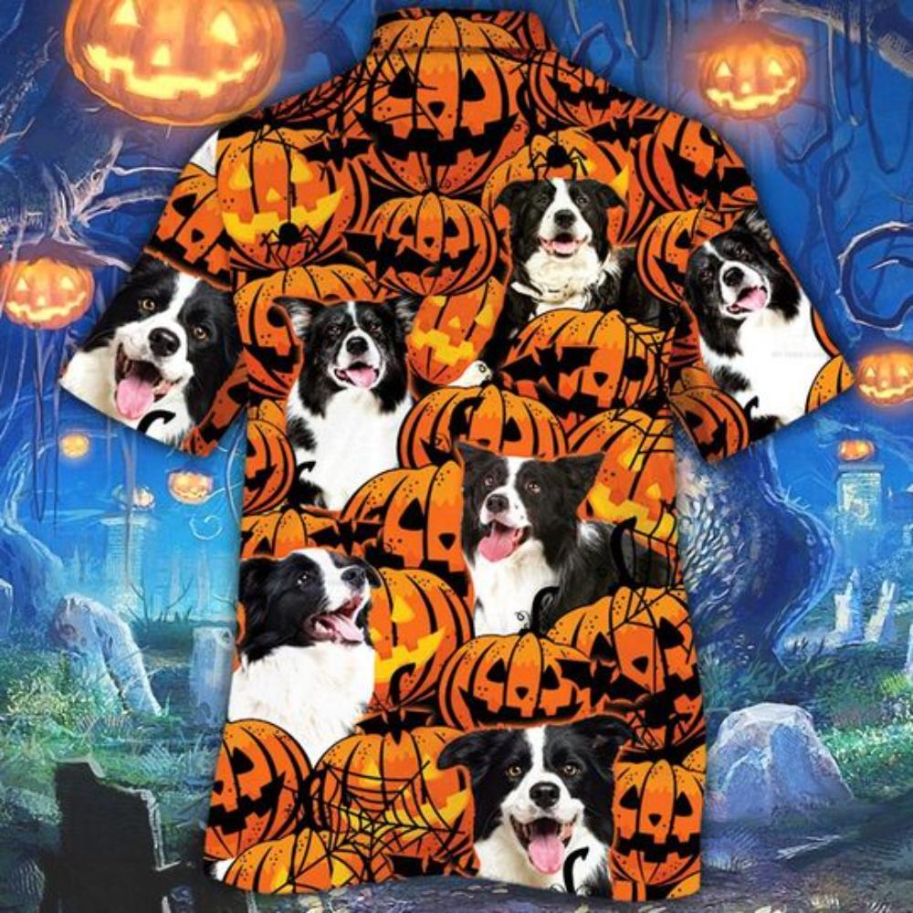Border Collie Dog Halloween Pumpkin Hawaiian Shirt.jpg
