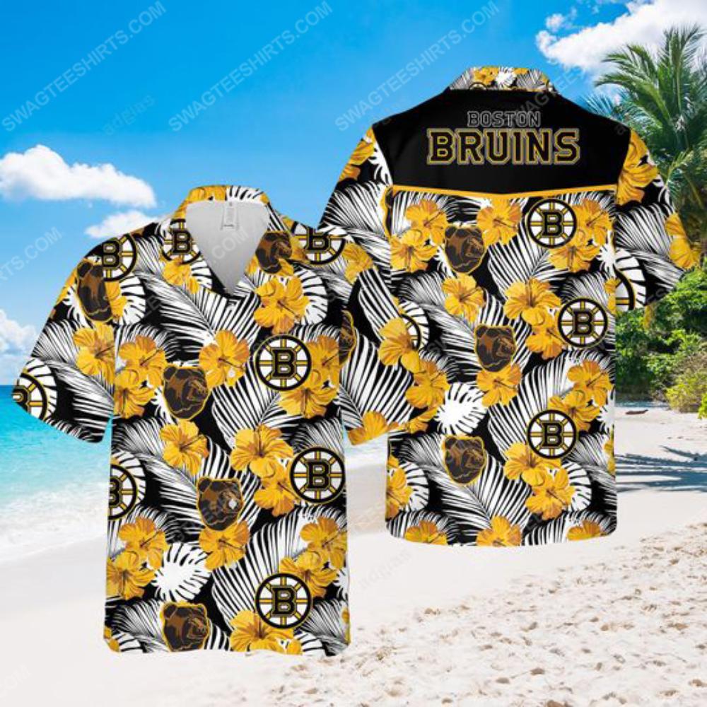 Boston Bruins National Hockey League Tropical Hawaiian Shirt.jpg