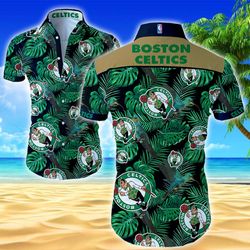boston celtics hawaiian shirt summer button up