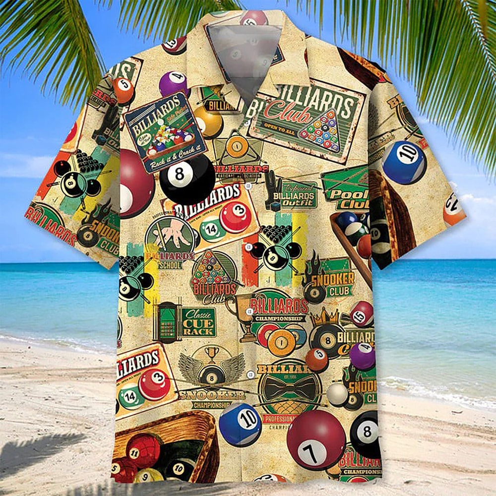 Billiards Vintage Trendy Hawaiian Shirt, Billiards Team Hawaiian Shit For Men, Gift For Billiards Player.jpg