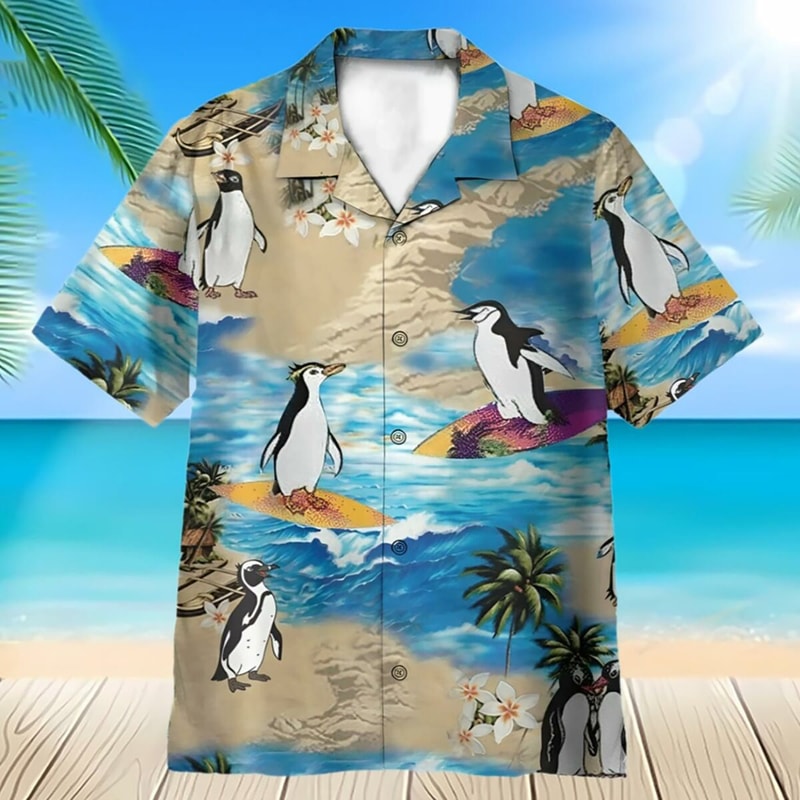 Penguin Island Funny Hawaiian Shirt, 3D Hawaiian Aloha Shirt,Hawaii Shirt for Men and Women.jpg