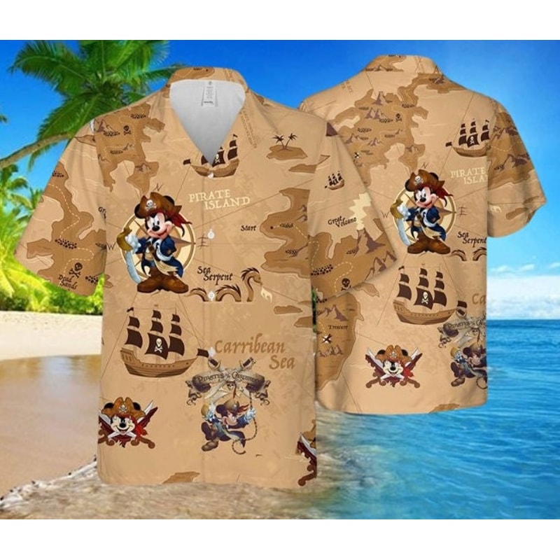 Mickey Pirate Vintage.Trending,Tropical Beach Shirt, Hawaiian Flower Shirt, Hawaiian Beer Shirt.jpg