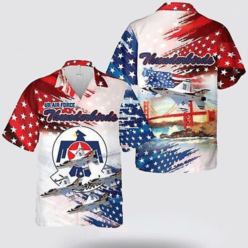 US Air Force Thunderbirds, 4th Of July Hawaiian Shirt - Gift For Veteran.jpg