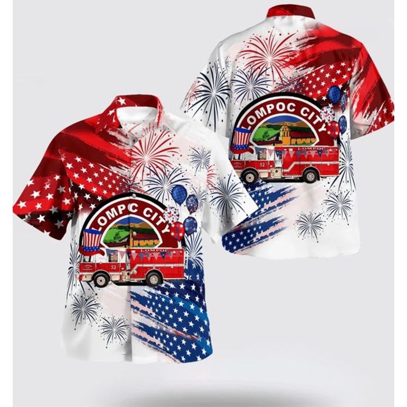 Lompoc California Lompoc Fire Department 4th Of July Hawaiian Shirt For Adults.jpg
