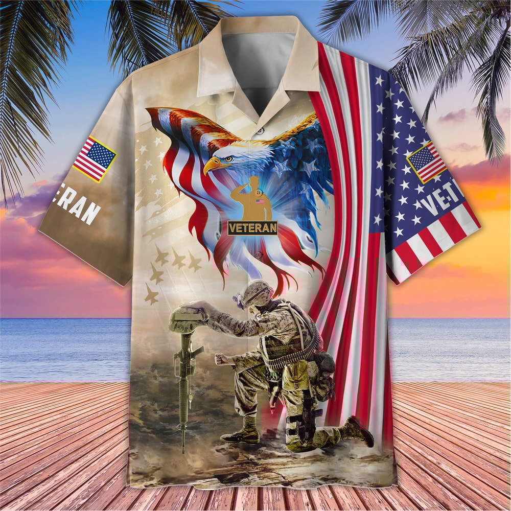 US Veteran American Flag Shirt, Veteran Hawaiian Beach Shirt, Veteran Gift, Tropical Hawaiian Shirt, Gift For Patriot, Veteran Hawaii Shirt.jpg