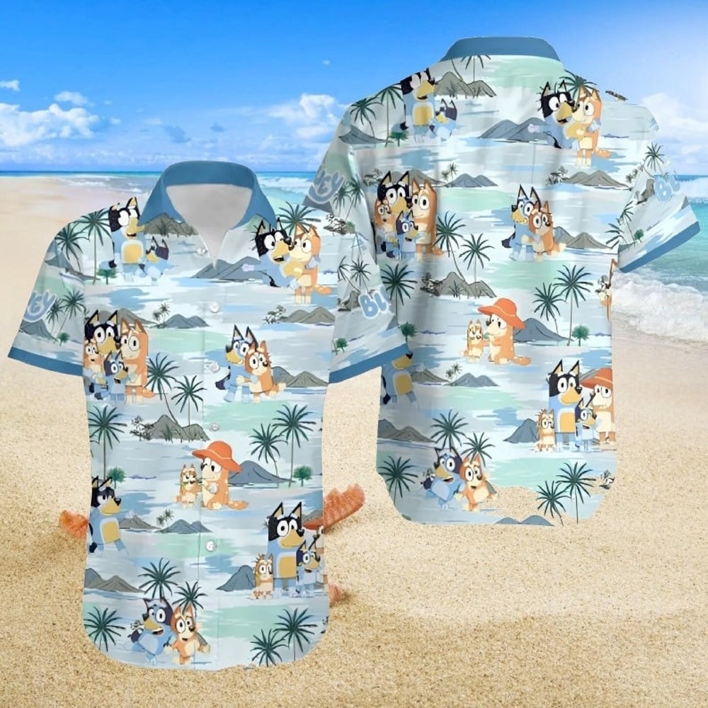 Bluey Hawaiian Shirt, Bluey Beach Shirt, Kids Hawaiian Shirt, Funny Bluey Family Hawaiian Shirt, Gift Mothers day, gift Family.jpg