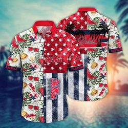 ncaa ole miss rebels tropical shirt, glory garden gift for fans