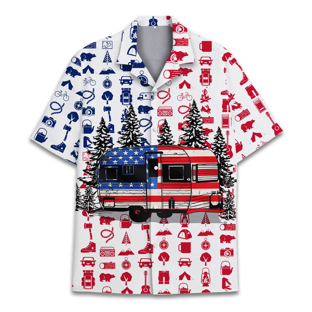 Cat 4th of July Hawaiian Shirt Men Women Cat American Flag Shirt Short Sleeve Button Down Independence Day Shirt.jpg