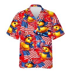 duck 4th of july tropical shirt, duck american flag shirt, tropical summer independence day shirt, duck lover shirt