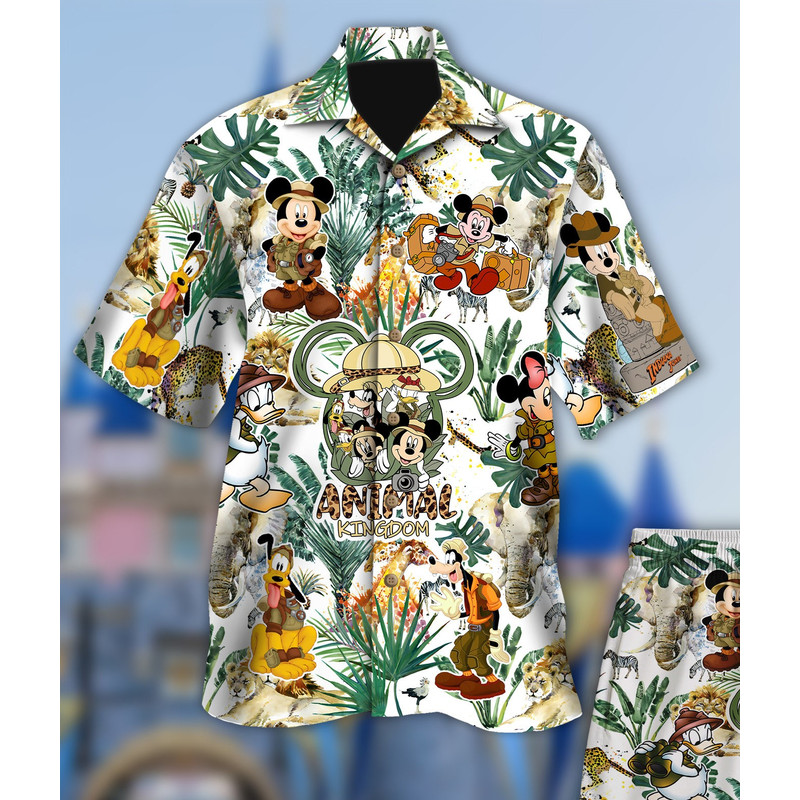 Mouse And Friend Jungle Adventure Aloha Shirt, Mouse Safari Theme 3D All Over Printed Hawaiian Shirt, Mouse Hawaii Summer Vacation Shirt.jpg