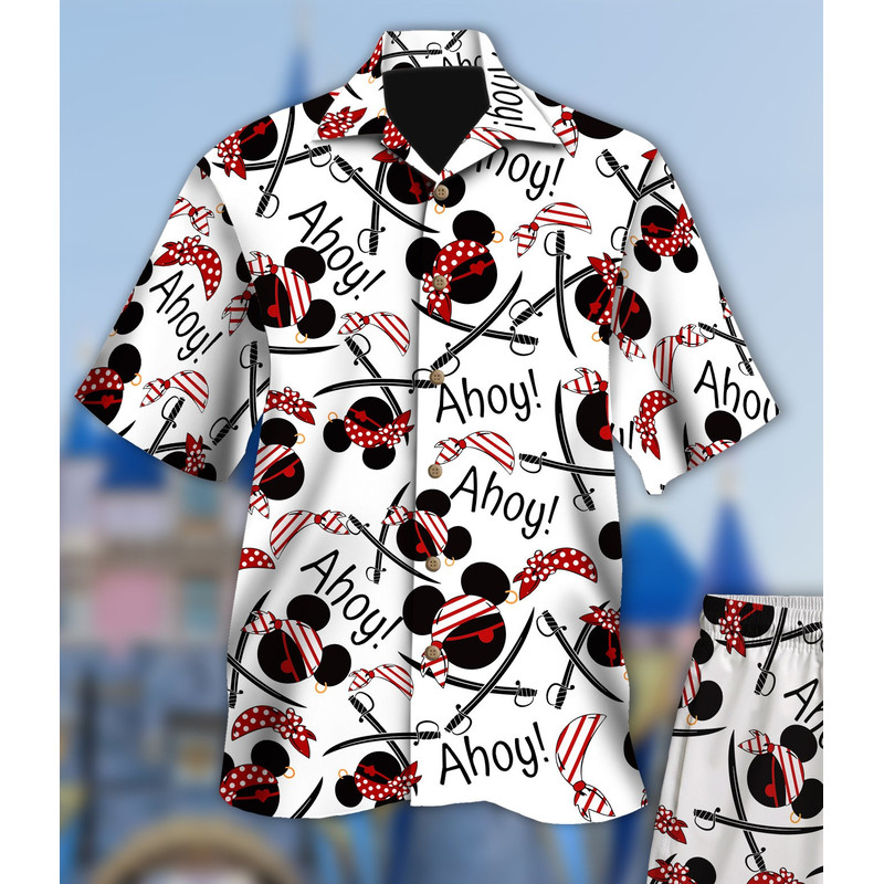 Mouse Cruise Pirate Hawaii Beach Shirt, Mouse Button Up Shirt Holiday, Mouse Pirate Hawaiian Shirt, Mouse 3D All Over Print Shirt.jpg