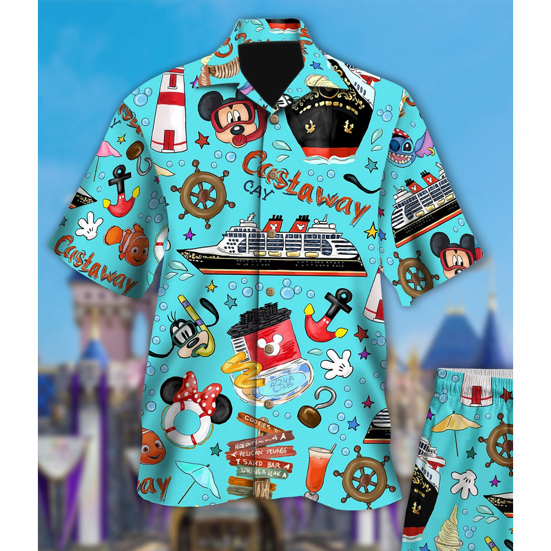 Mouse Diving 3D All Over Printed Hawaiian Shirt, Castaway Cay Cruise Trip Aloha Shirt, Family Summer Trip Matching Summer Vacation Shirt.jpg