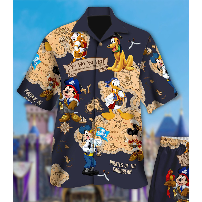 Mouse Pirate And Friends 3D All Over Printed Hawaiian Shirt, Pirate Cruise Aloha Shirt, YoHoYoHo Summer Vacation Shirt, Gift For Friends.jpg