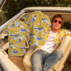 brad pitt summer shirt, brad pitt once upon a time in hollywood tropical tropical shirt, summer tropical shirt, summer