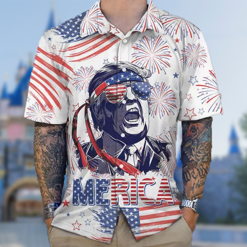 No More Bullsht Trump Make 4th July Great Again 4th July Hawaiian Shirt, Patriotic America July Fourth Button Up Shirt, Independence Day.jpg