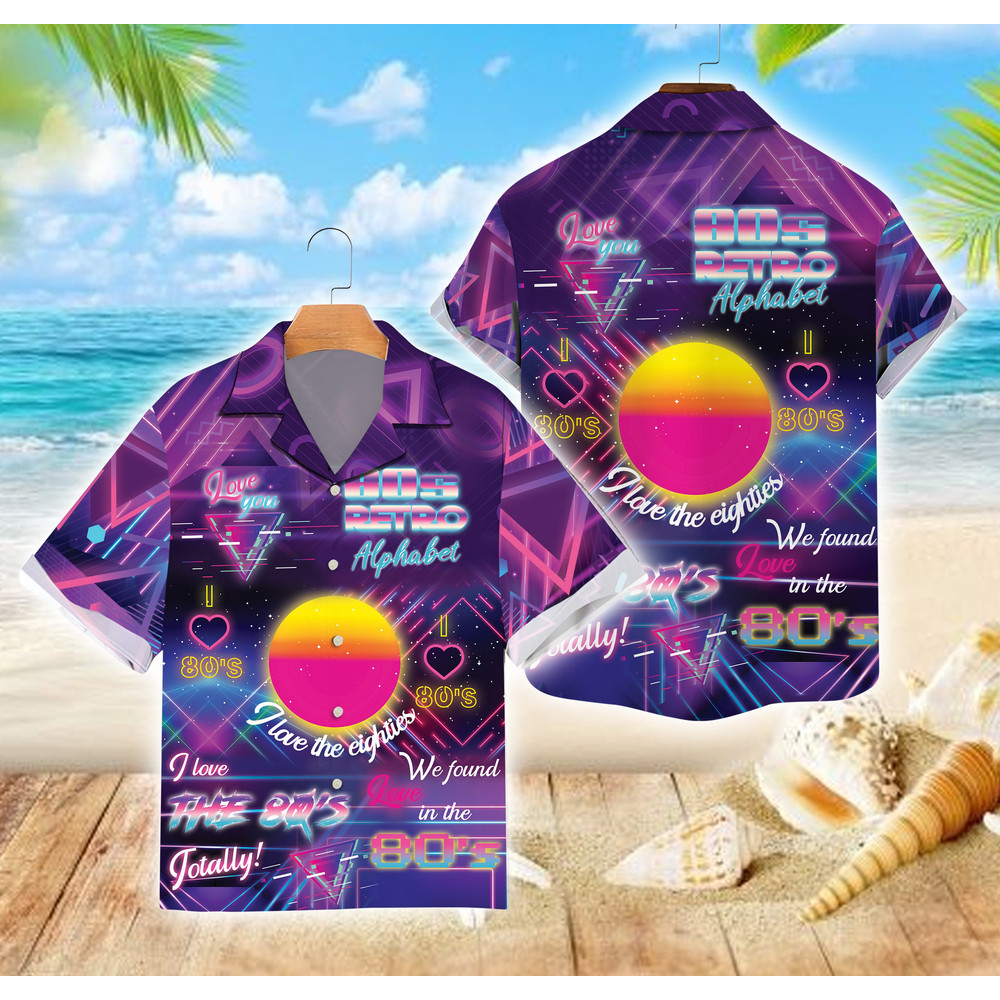 80s Retro Hawaiian Shirt, Nostalgic Button Down Shirt, Retro Neon Party Hawaiian Summer Shirt, Aloha Summer Beach, The 80s Hawaiian Shirt.jpg