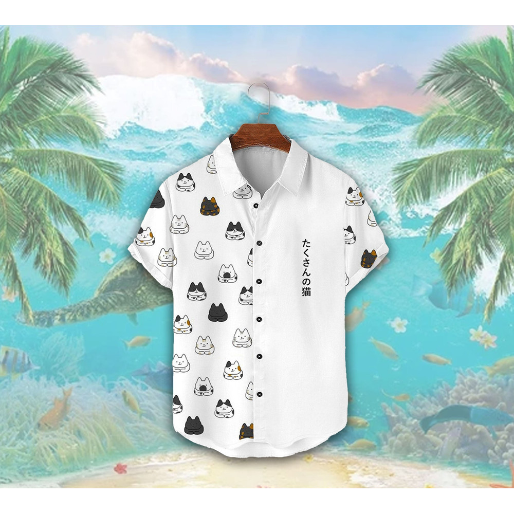 Cat Cute Hawaiian Shirt, Funny Hawaiian Shirt Summer, Cat Cute Hawaiian Beach Shirt, Best Unique Summer Gift 2024 For Men And Women.jpg
