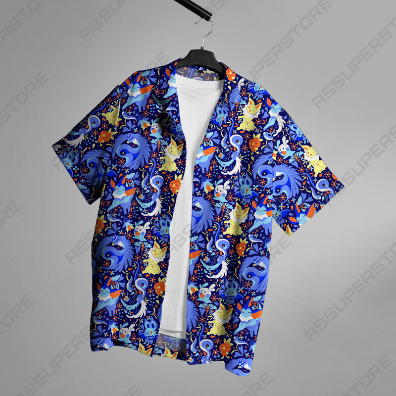 Articuno Jolteon Hawaiian Button-Up Shirt Articuno Summer Hawaiian Shirt Jolteon Shirt Gift.jpg