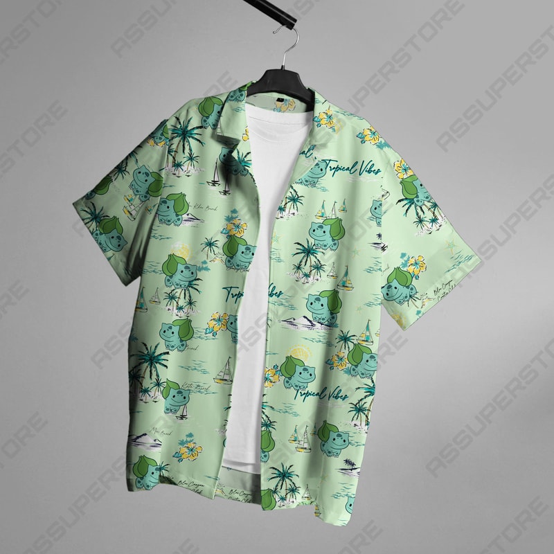 Bulbasaur Hawaiian Button-Up Shirt Japanese Anime Hawaiian Bulbasaur Shirt Gift.jpg