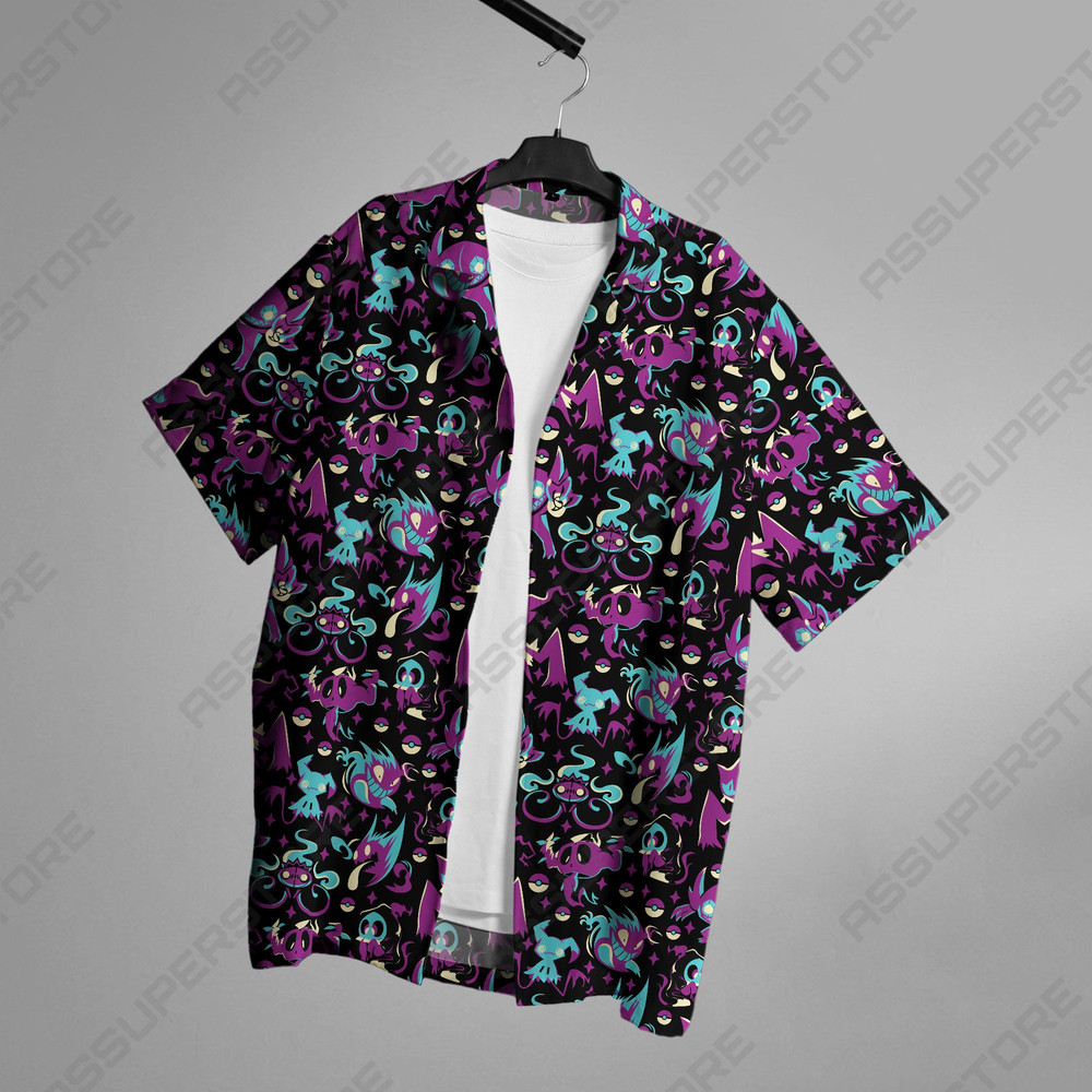 Sableye Banette Hawaii Button Up Shirt Summer Hawaii Shirt Gifts.jpg