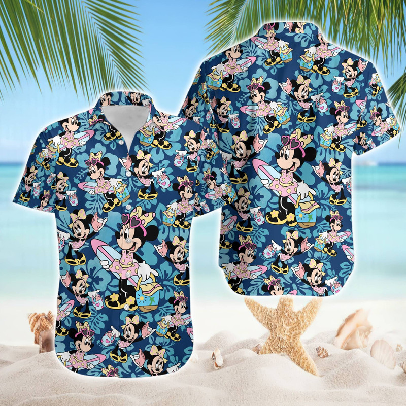 Minnie Aloha Hawaii Shirt, Disneyland Hawaii Shirt, Summer Button Up Hawaiian Shirt, Disneyland Vacation Shirt ,Family Trip Shirt.jpg