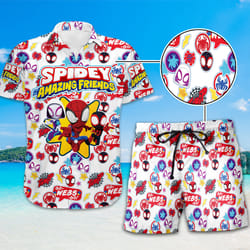spidey and his amazing friends summer shirt, spiderman summer shirt, summer tropical shirt, disneyland vacation
