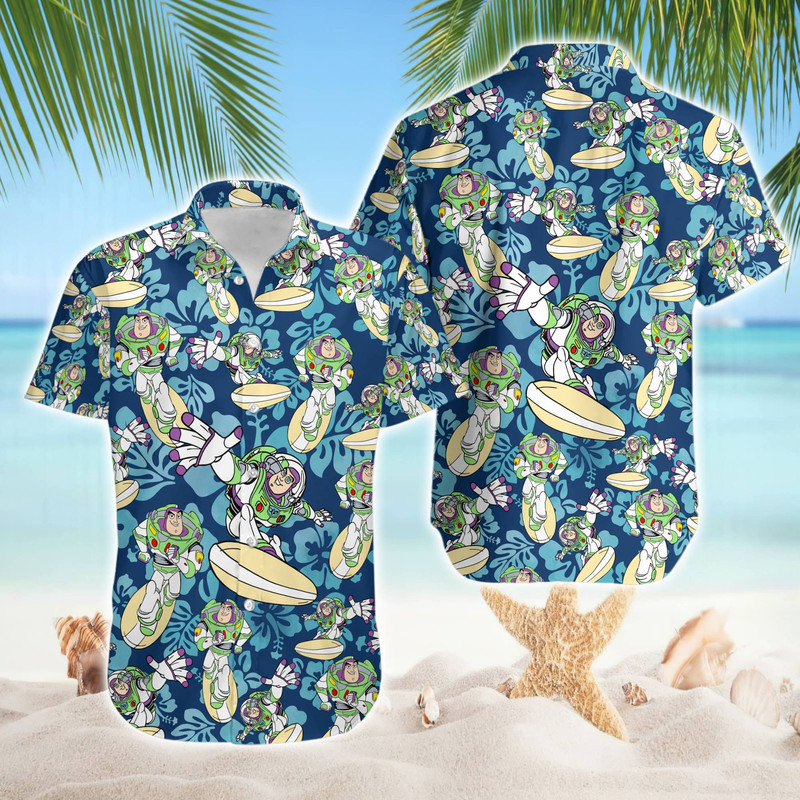 Toy Story Hawaii Shirt, Buzz Lightyear Aloha Hawaii Shirt, Summer Button Up Hawaiian Shirt, Disneyland Vacation Shirt ,Family Trip Shirt.jpg