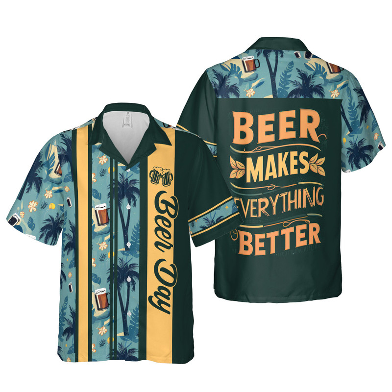 Beer Day Tropical Hawaiian Shirt Vacation Mode Aloha Shirt Pool Party Tiki Bar Shirt Gift for Dad Father's Day Gift Summer Shirt For Family.jpg