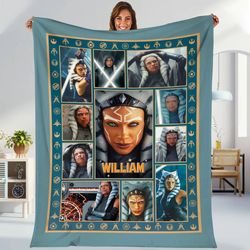 ahsoka movie blanket the mandalorian ahsoka tano flecce blanket starwars galaxy edge throw blanket couch sofa