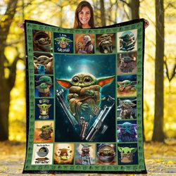 baby yoda blanket baby yoda fleece blanket starwars mando blanket the mandalorian blanket disneyland blanket