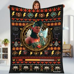 baldurs gate 3 blanket baldurs gate karlach uglyy xmas fleece blanket karlach laezel shadowheart bg3 throw blanket be