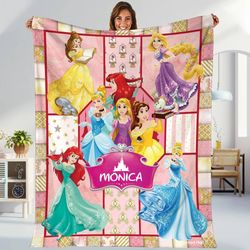 cinderella belle snow white princesses blanket princesses fleece blanket fairy tale princess themed party christmas gif
