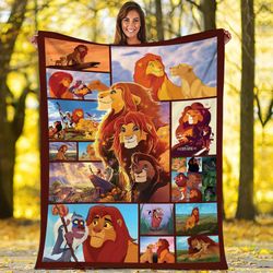 lion king fleece blanket  lion king simba mufasa nala timon rafiki pumbaa fleece blanket  magic kingdom throw blanket co