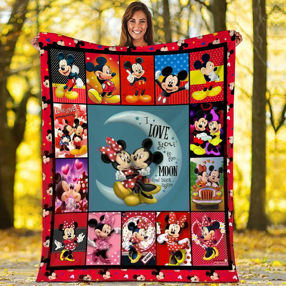 Mickey Minnie Mouse Fleece Blanket Mickey Mouse And Minnie Mouse Blanket Couple Blanket Valentines Gift Disneyland Blanket.jpg