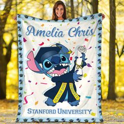 personalized stitch blanket personalized graduation blanket stitch fleece blanket stitch graduation blanket magic kingdo