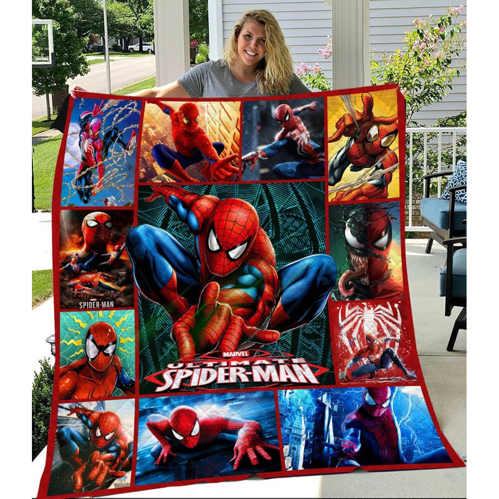 Spiderman Fleece Blanket  Ultimate Spider Man Peter Parker Fleece Blanket  Avengers Superhero Throw Blanket Couch Sofa.jpg