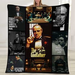 the godfather movie fleece blanket vito corleone michael corleone blanket godfather blanket for bed couch sofa
