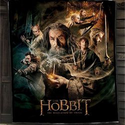 the hobbit movie fleece blanket bilbo baggins gandalf blanket the lord of the rings lotr blanket for bed couch sofa 1