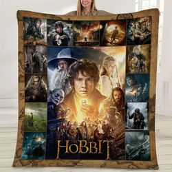 the hobbit movie fleece blanket bilbo baggins gandalf blanket the lord of the rings lotr blanket for bed couch sofa
