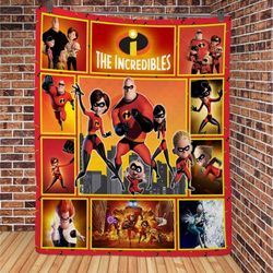 the incredibles fleece blanket bob parr helen parr elastigirl jack-jack parr blanket magic kingdom blanket for bed cou