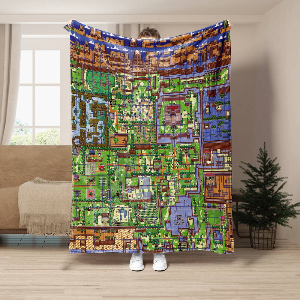The Legend of Zelda Tears of the Kingdom Blanket The Legend of Zelda Eeyore Fleece Blanket Zelda Video Game Throw Blanket Bed Couch Sofa.jpg