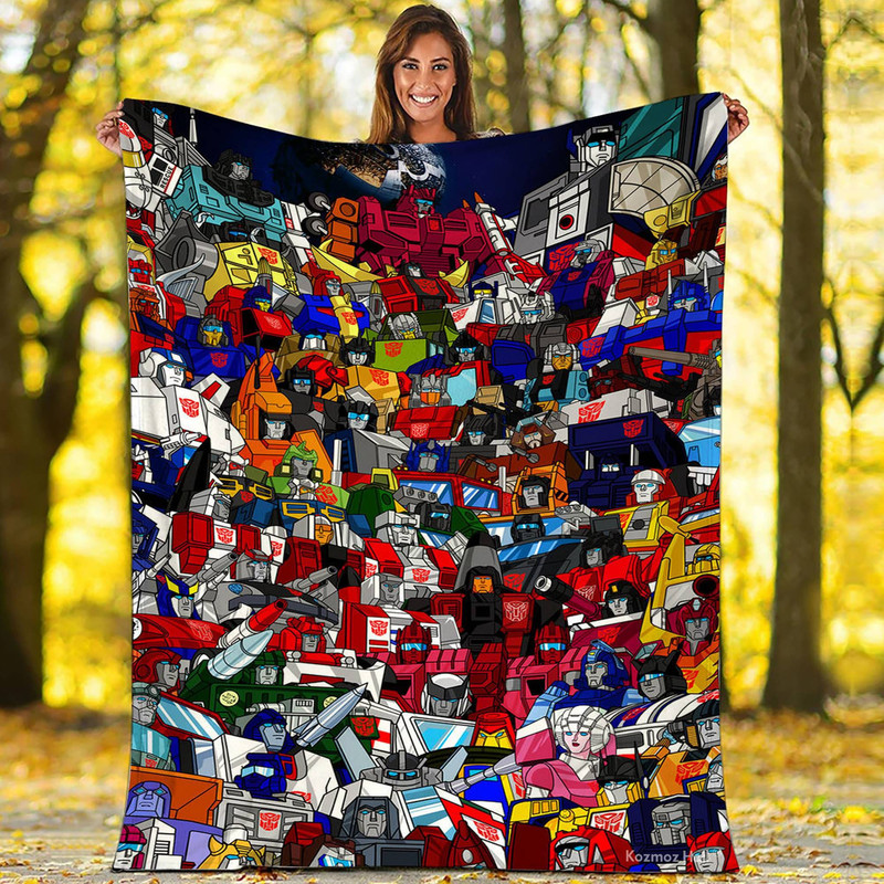 Transformers Fleece Blanket Optimus Prime Bumblebee Blanket Transformers Autobots Throw Blanket For Bed Couch Sofa.jpg