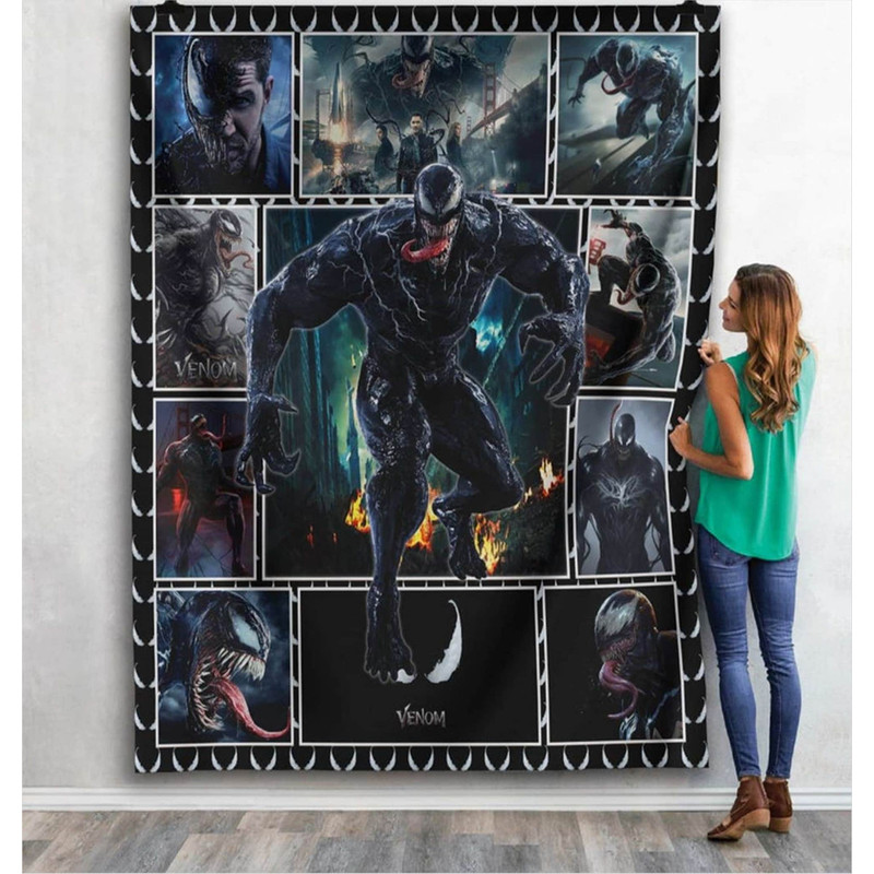 Venom Fleece Blanket Venom Eddie Brock Blanket Venom Symbiote Avengers Team Blanket for Bed Couch Sofa.jpg