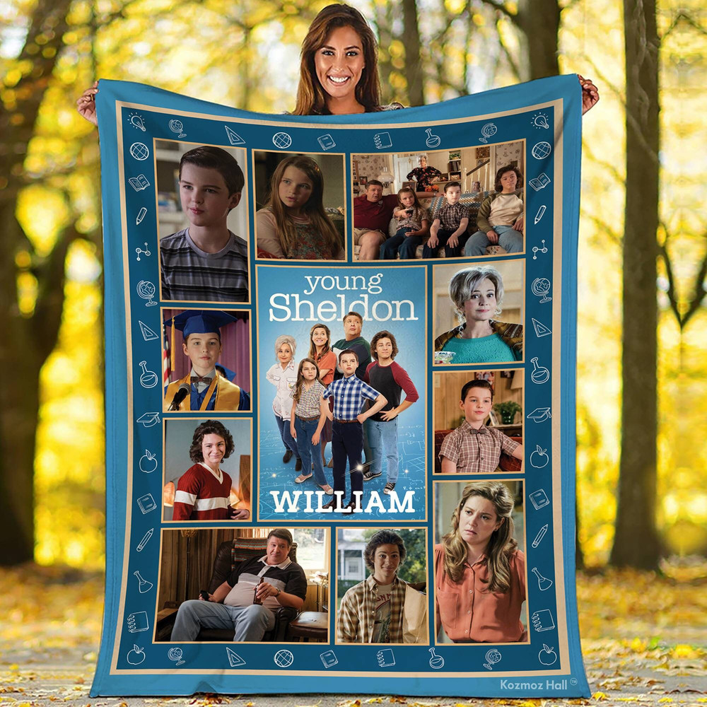 Young Sheldon Blanket  Sheldon Cooper Flecce Blanket  Young Sheldon Sitcom Throw Blanket Couch Sofa.jpg