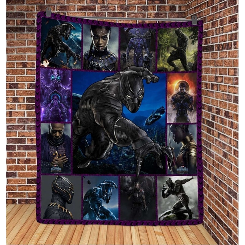 Black Panther Fleece Blanket, Wakanda Forever Blanket, Avengers Superhero Blanket, Birthday Gifts, Christmas Gifts.jpg